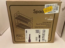 SpaceAid Pull Out Spice Rack Organizer for Cabinet TWO  2" Wide Drawers