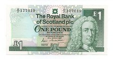 SCOTLAND 1 POUND 1987 PICK 346 A UNC