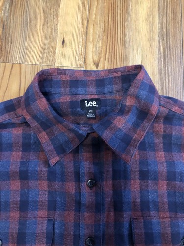 Vintage Lee Shirt Women’s Size 2XL XXL Plaid Flannel Long Sleeve Button Up - Picture 4 of 14