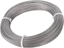 200FT 1/8" Stainless Steel Cable Wire Rope Aircraft Cable Railing Decking 7x7