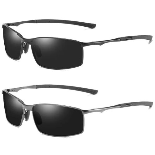 Gafas de sol polarizadas fotocromáticas rectangulares para hombre al aire libre gafas informales UV400 - Imagen 12 de 17