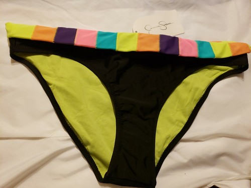 P57 NWT Macy's Jessica Simpson Black Belted Bikini Bottom CLEARANCE MSRP $48