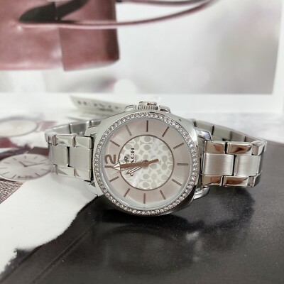 coach boyfriend watch silver