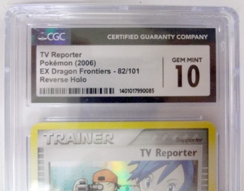 Pokemon EX Dragon Frontiers TV Reporter Holographic 82/101 CGC 10 Graded Card! - Picture 2 of 9
