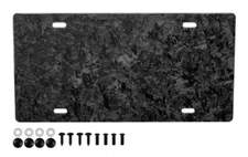 Genuine Hand Made Forged Carbon Fiber Blank Auto License Plate Includes Hardware