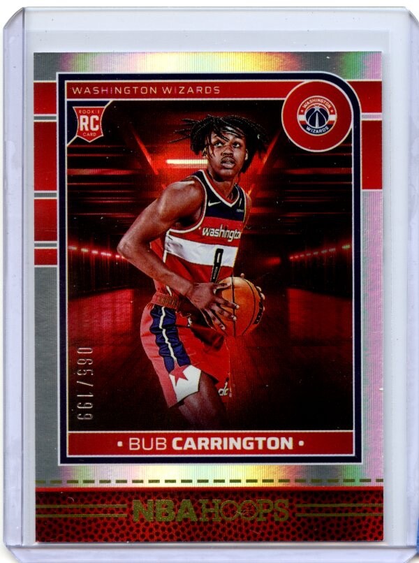 2024-25 Panini NBA Hoops Premium Box Set BUB CARRINGTON #244 Rookie FOIL 65/199