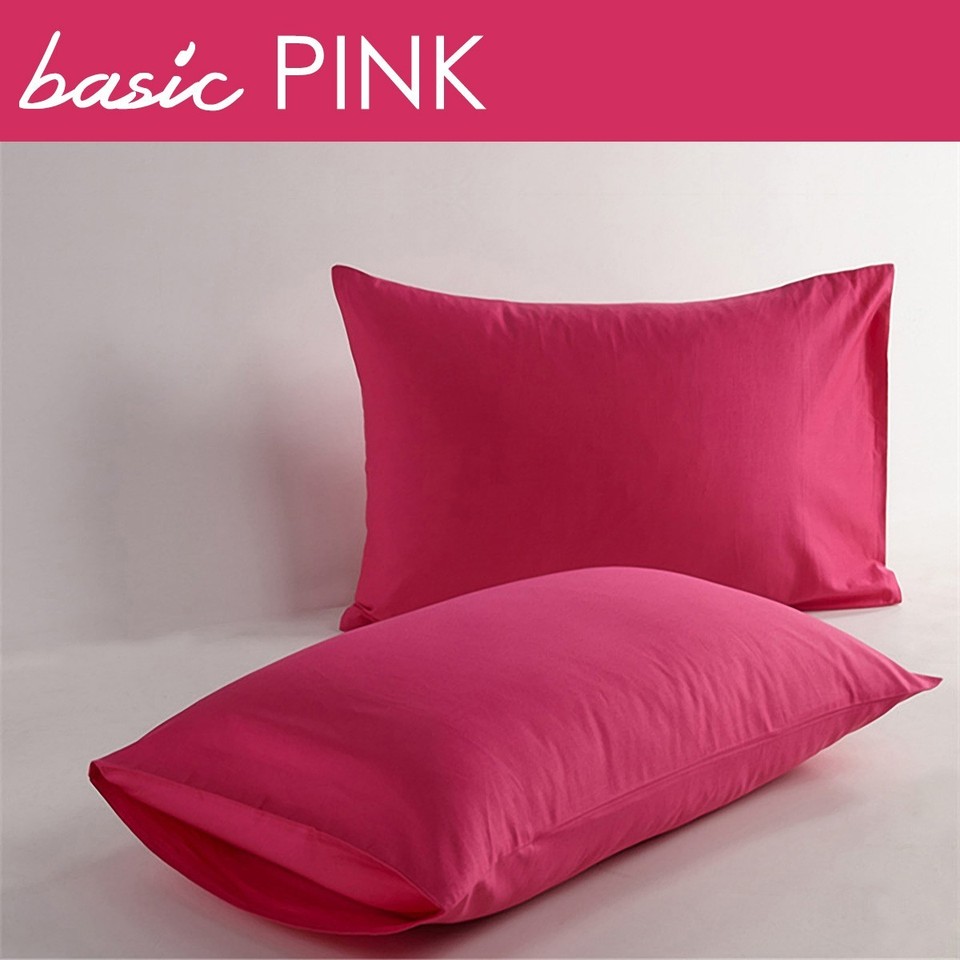 100 Cotton 400 Thread Count Solid Color Standard Queen Pillowcases