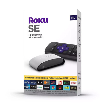ROKU  HD Streaming Stick für TVs, inkl. Fernbedienung Partnertasten Weiß
