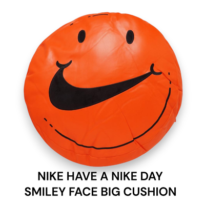 NIKE ハブ ア ナイキ デイ スマイリー フェイス ビッグ クッション NIKE HAVE A NIKE DAY SMILEY FACE BIG CUSHION ORANGE Limited Japan