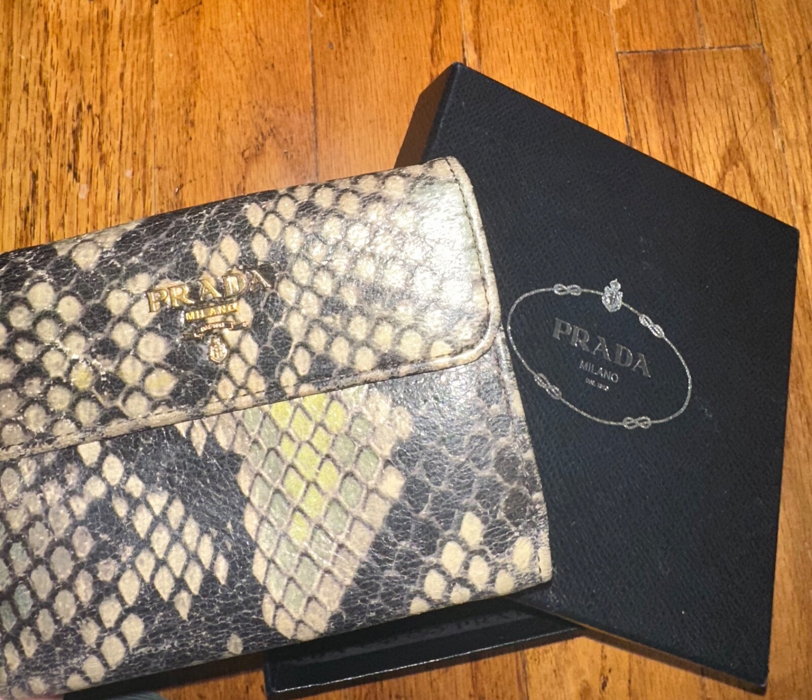Authentic Prada Snake Embossed Leather Wallet - image 5