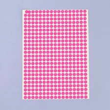Pink Waterproof Sticker Labels, Adhesive Stickers Sticker: 6mm 408 ea. total