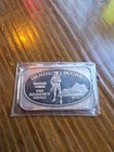 1973 Daniel Boone Kentucky American Pioneer USSC 1oz .999 Silver Art Bar