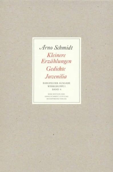 Kleinere ErzäHlungen, Gedichte, Juvenilia Arno Schmidt Buch 666 S. Deutsch 1988-image