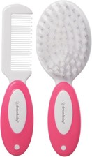 Deluxe Super Soft Bristles Brush andComb Set with Easy-Grip Toddler Size Handle