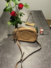 Gucci Leder Tasche, Umhängetasche, S, Camel,...
