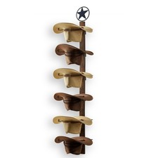 P-ALADIN Cowboy Hat Holder, Rack for 16 x 9.3 x 3 inches, Walnut