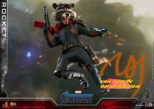 1PC New Hot Toys MMS548 Avengers: Endgame 1/6 Rocket In Stock Fast Ship - Image 2 of 4
