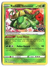 Radiant Venusaur Holo Pokemon GO PGO 004/078 Near Mint