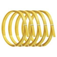 5pcs Bamboo Strips for Weaving 7/16" x 10 Ft Wicker Rattan Cane Reed, Yellow