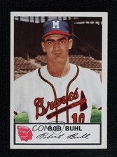 1953 Johnston Cookies Milwaukee Braves Bob Buhl #4 06mi