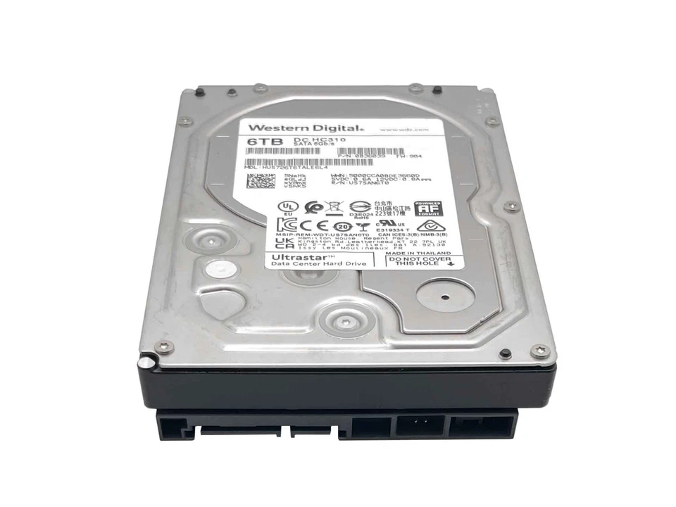 WD DC HC310 6TB 7200RPM SATA 6Gb/s 3.5in Enterprise Hard Drive -HUS726T6TALE6L4 - Image 2 of 4