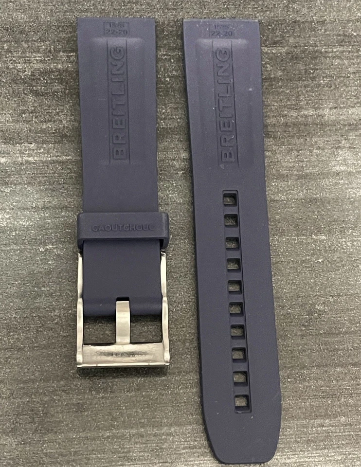 NUEVA CORREA DE GOMA 22MM OEM WIDELING AZUL MARINO DIVER PRO 22-20 CON HEBILLA Foto 2 de 3