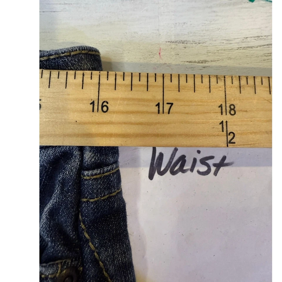 Rue 21 Y2K bandera americana talla 7/8 mini pantalones cortos vaqueros coachella festival vaquera Foto 3 de 4