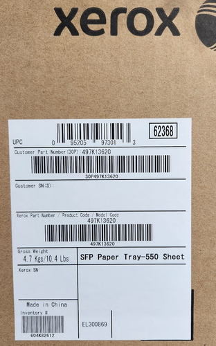 Véritable bac à papier XEROX 497K13620 550 feuilles Phaser 3610 VersaLink B400 - Photo 3/4