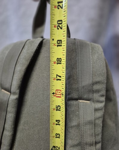 Simon VogueLeather Canvas Backpack Green Large - Picture 11 of 20