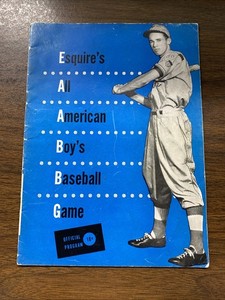 RARE 1944 Esquire All American Boys Baseball Game Program JACK LINDSEY AUTO