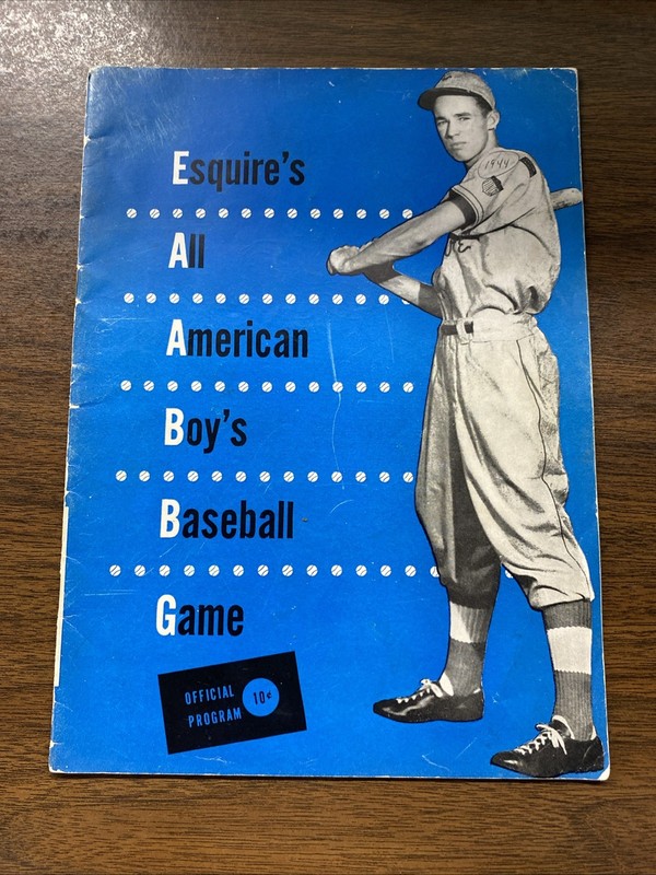 RARE 1944 Esquire All American Boys Baseball Game Program JACK LINDSEY AUTO