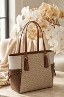 Michael Kors Tasche Handtasche Voyager Lg Ew Tote Braun Camel Multi Neu