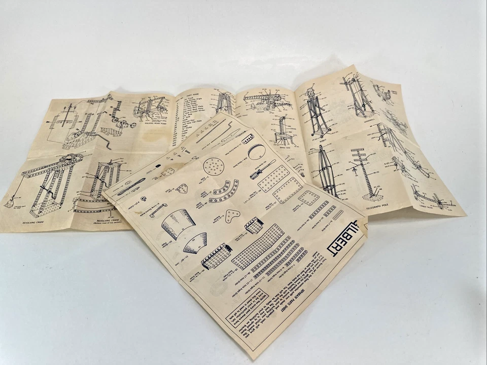Vintage 50s Gilbert Erector Set Model Building Guide, Parts List Identification - Image 3 of 4