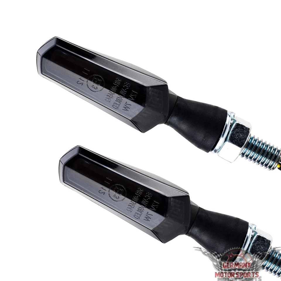 LED Motorrad Blinker Komplett Set Cob für vorn und hinten getönt e-geprüft 12V - Bild 3 von 4