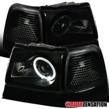 Fit 1998 1999 2000 Ford Ranger Smoke Led Halo Projector Headlightscorner Lamps