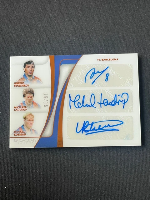 Hristo Stoichkov/Michael Laudrup/Ronald Koeman 2024-25 Immaculate Triple Auto/15