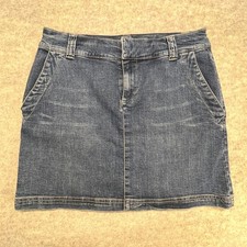 Tommy Hilfiger Y2K Denim Skirt Blue Jean A Line Mini Skirt Size 6
