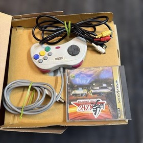 Sega Saturn Console Bundle with Controller Cable & Game, Tested