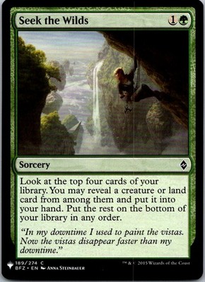 Seek the Wilds The List Reprints NM Normal