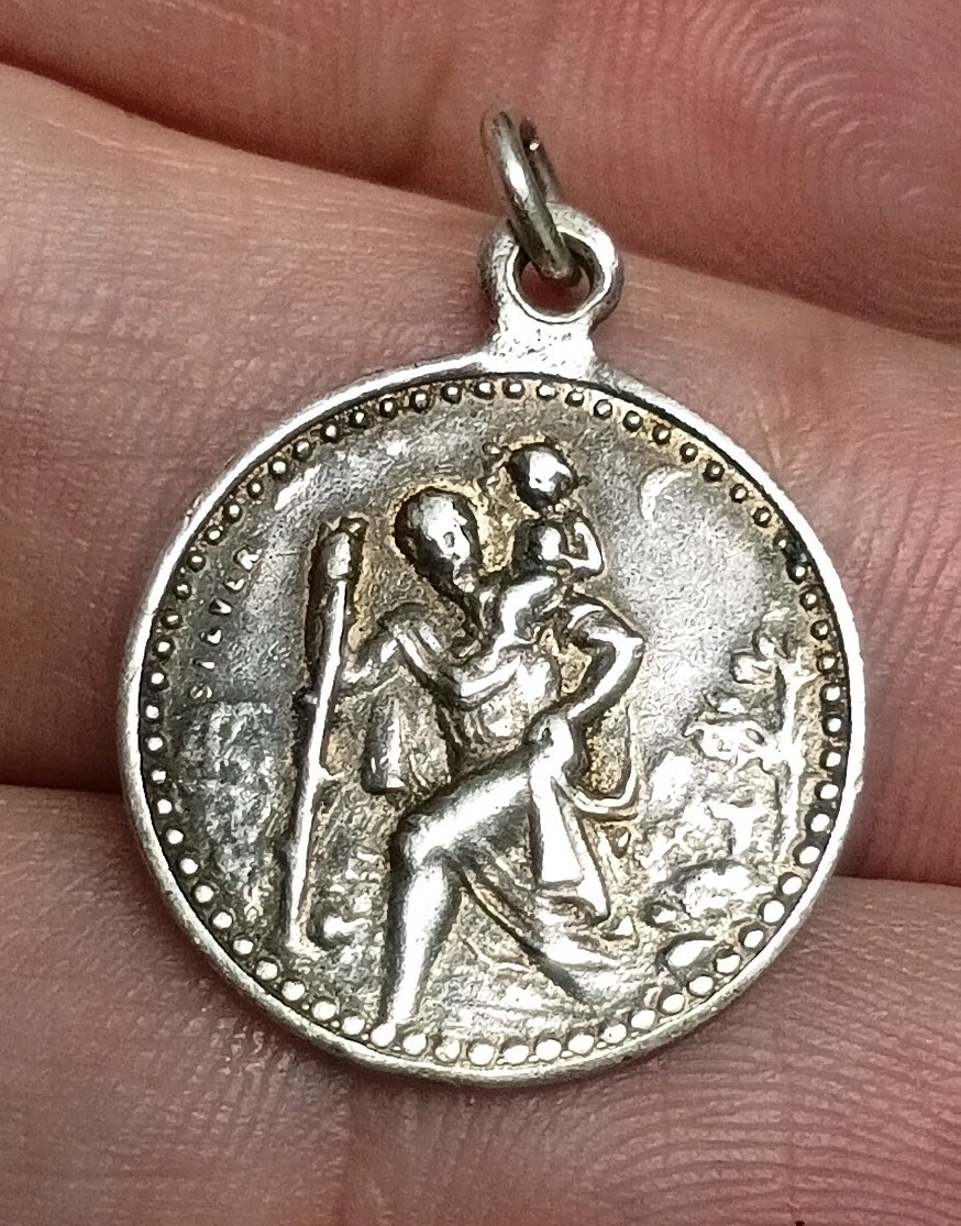 Antique 925 Sterling Solid Silver Double Sided St… - image 1