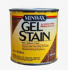 Minwax Interior Wood Gel Stain Red Elm 1/2 pint - 8 oz - Lid Has Slight Spillage