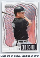 2021 Panini Prizm #OS-9 Cal Ripken Old School White Wave Prizm