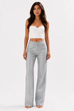 D&G Dolce & Gabbana Light Blue Chevron Pattern Trousers Pants Size 8