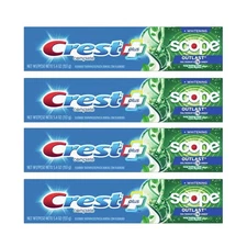 4× Crest Complete + Plus Scope Outlast Toothpaste Mint 5.4oz+Whitening EXP 01/28