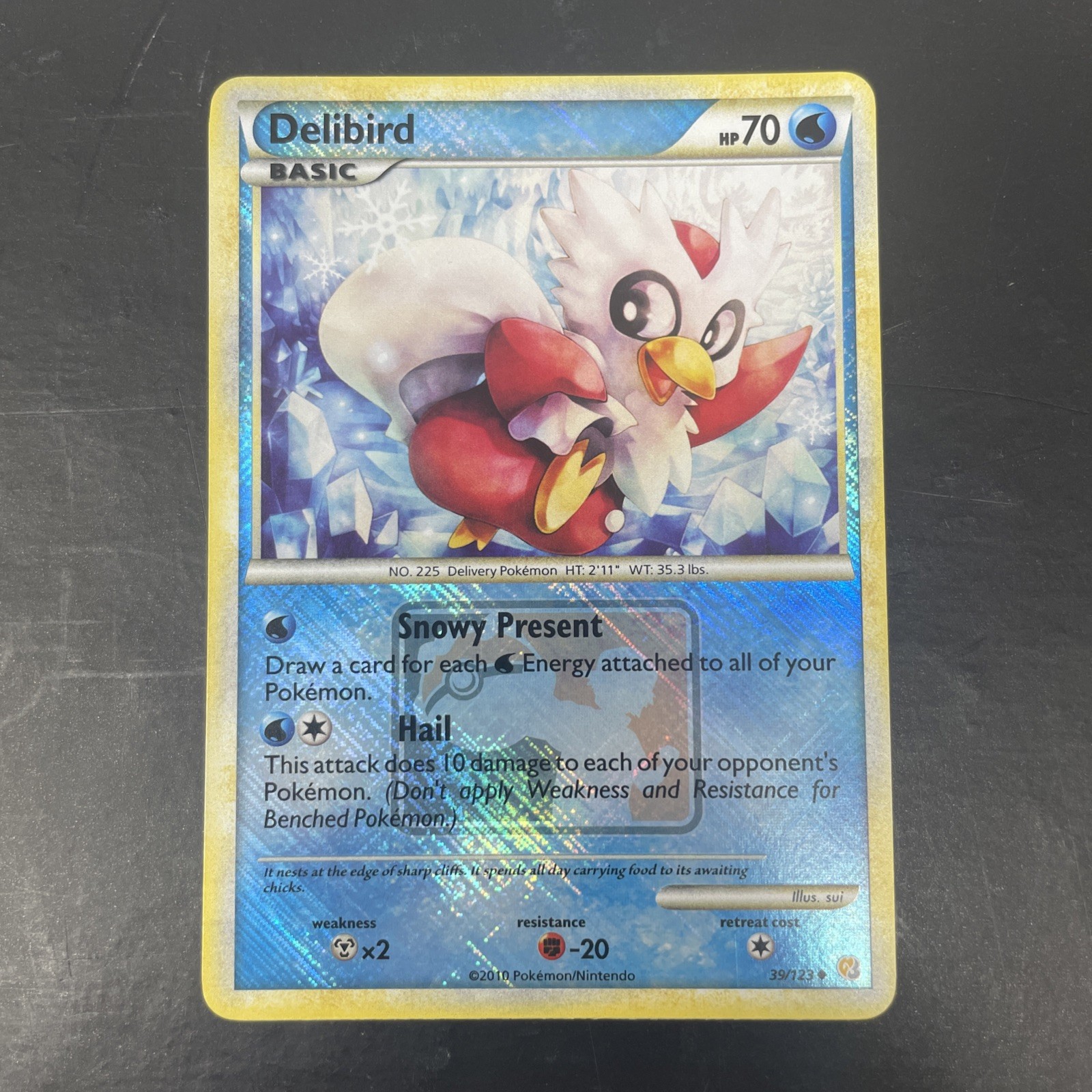 Pokemon Delibird 39/123 League & Championship Promo Reverse Holo Card