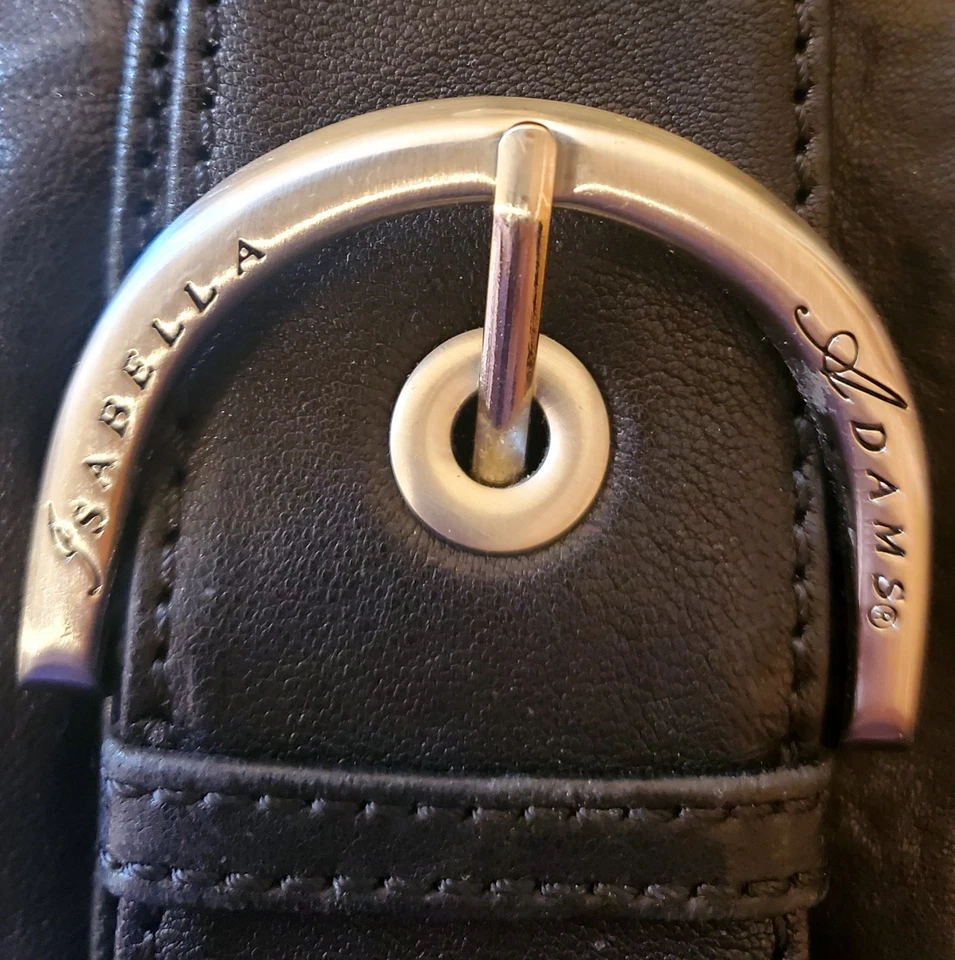 Isabella Adams Black Harmonie Satchel Leather Handbag NWOT - Image 2 of 4