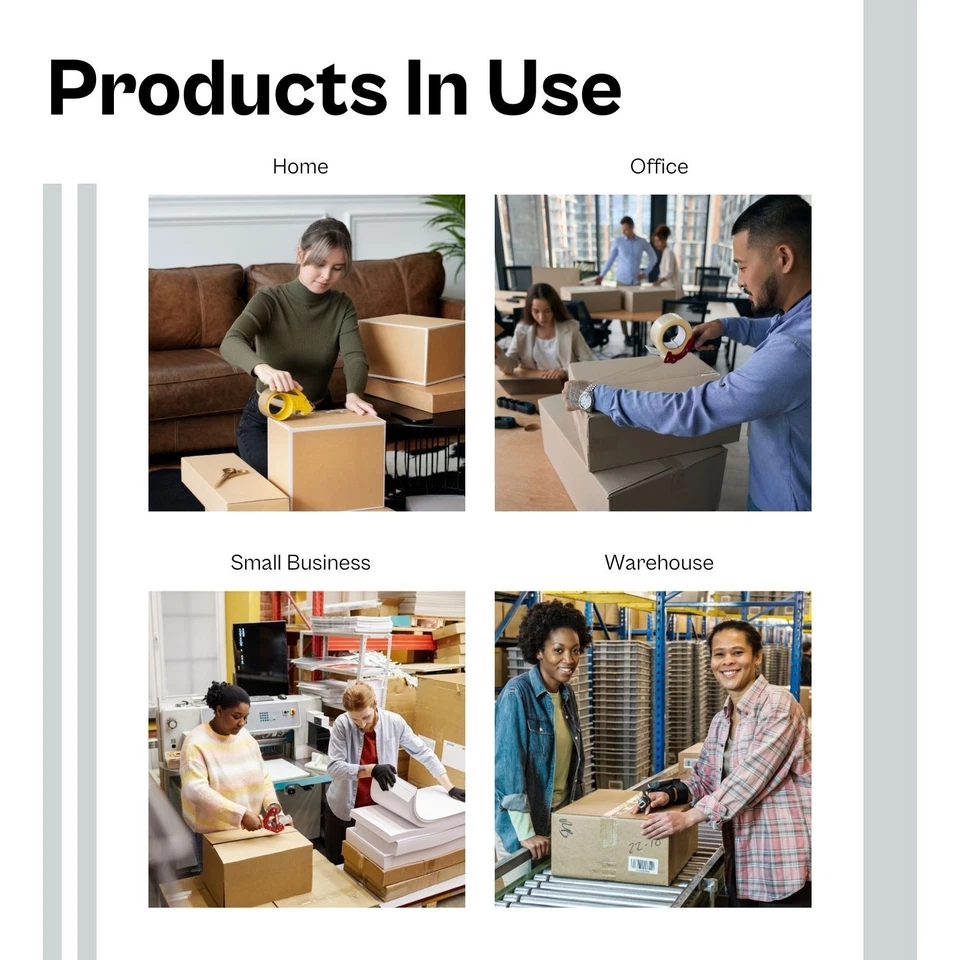 Red Strips 防篡改安全胶带 1.88 英寸 x 110 码 1.9 密码 72 卷 — 第 3/3 张图片