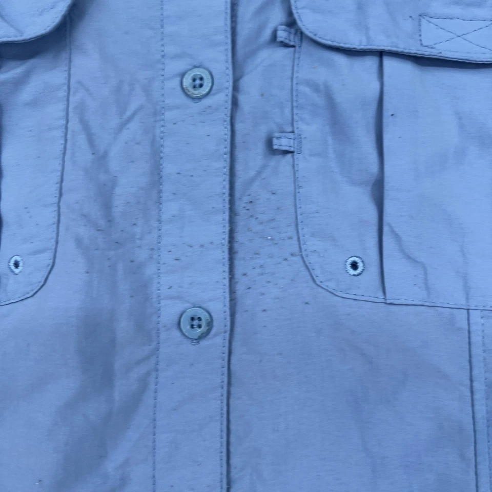 Magellan Outdoors Shirt Mens XL Blue Fish Gear Nylon Short Sleeve Fishing - Image 4 of 4