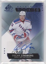 2015-16 SP Game-Used Authentic Rookies Blue Auto Oscar Lindberg #120 Auto g3b