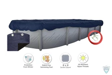 Buffalo Blizzard Oval Deluxe Plus Swimming Pool Winter Cover - Choose Size